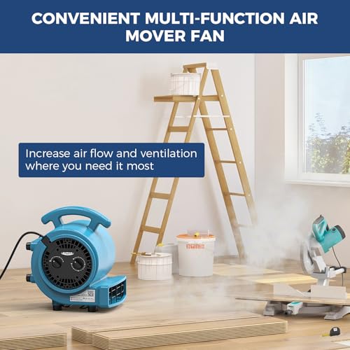 ALORAIR Medium Air Mover Floor Fan - Fast Drying Blower, 1000 CFM, 3 Speeds