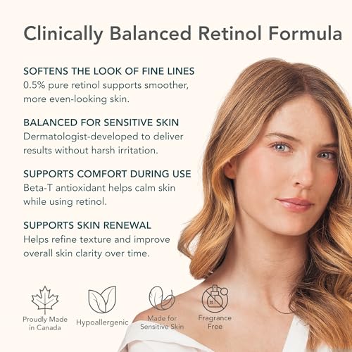 Retinol Night Cream for Sensitive Skin - Anti-Aging, Hydrating, Fragrance-Free