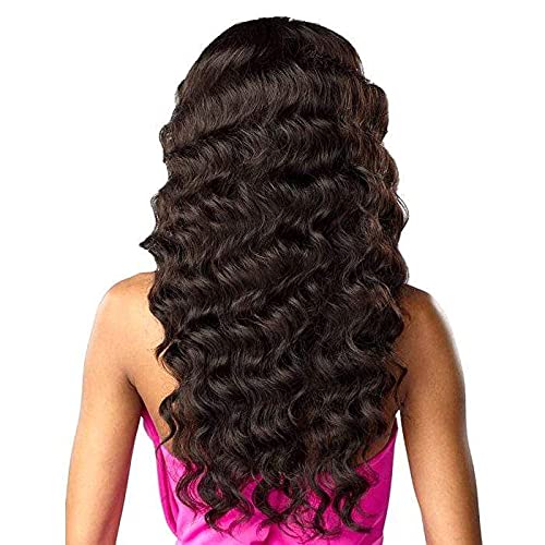 Sensationnel Instant Weave Half Wig T1B/4 - Synthetic High Heat Fiber, Adjustable Cap