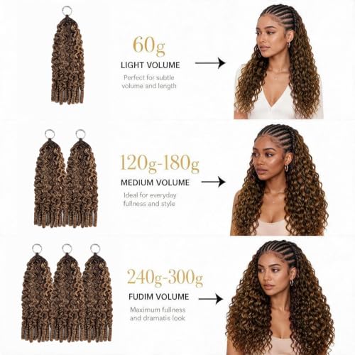 Bestvivid #4/27/30 Burmese Curly Feather Crochet Human Hair Extensions 14 Inch