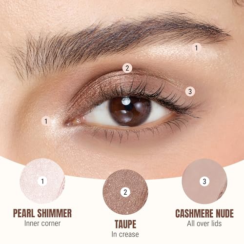 Exmiloo Cream Eyeshadow Stick Set, 3 Colors-Waterproof Long Lasting Eye Shadow Sticks with Shimmer & Matte Finish, Easy-to-Blend Eyeshadow Pencil, Vegan & Cruelty-Free
