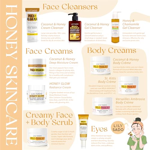 HONEY GLOW Radiance Cream - Manuka Honey Face Moisturizer with Coconut & Apricot, Anti-Aging 2 oz