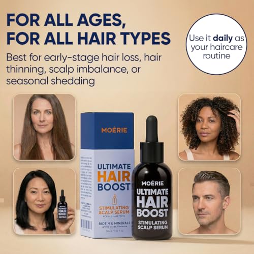 Moerie Hair Growth Serum Triple Set - Natural Hair Loss Treatment for Men & Women