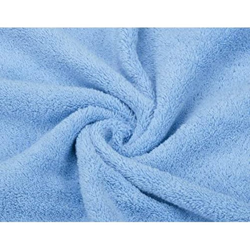 American Soft Linen Luxury 6 Piece Towel Set, 2 Bath Towels 2 Hand Towel 2 Washcloths, 600 GSM 100% Cotton Turkish Towels for Bathroom, Sky Blue Towel Sets