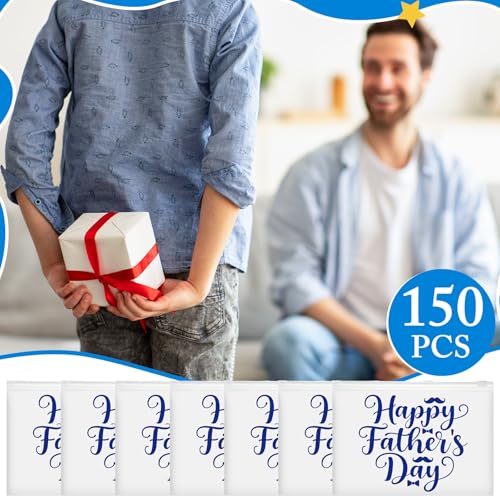 Kacctyen 150 Pcs Happy Father's Day Waterproof Cosmetic & Toiletry Bags Bulk Gifts for Dad