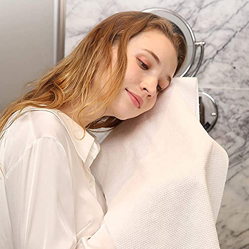 Disposable Large Hair Towels 40 Pack White Spa Towels 15.75 x 31.5 inches - Absorbent & Quick Dry