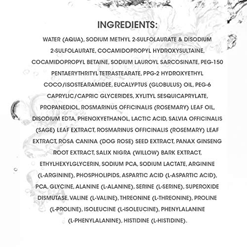 Clarifying Detox Shampoo with Rosemary Eucalyptus Rosehip Oil 32oz - Hard Water Mineral Removal