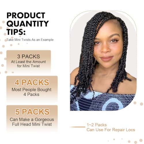 14 Inch Black Afro Kinky Human Hair for Dreadlocks & Locs - 50g