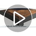 Rectangular Bar Table 47.2 Inch Pub Table Industrial Counter Height Dining Table - Rustic Brown & Black