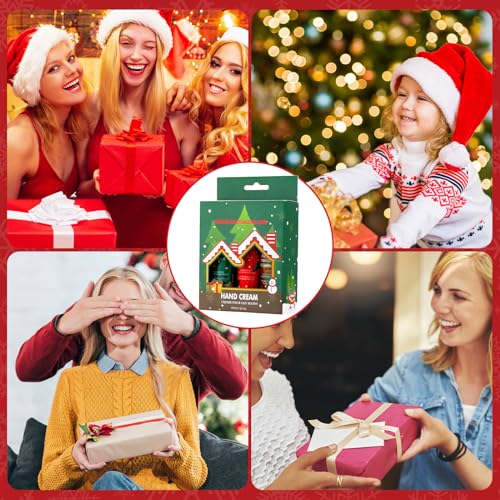 30 Pcs Christmas Hand Cream Gift Bulk with Gift Boxes Travel Size Moisturizing Hand Lotions for Christmas Stocking Stuffers Xmas Party Favors Holiday Gifts for Women Mom(Xmas Tree)