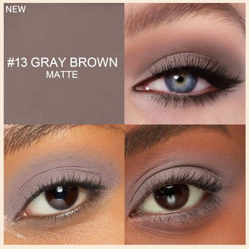 Erinde Waterproof Cream Eyeshadow Stick, Cool Taupe Brown Matte Eye Shadow Sticks, Cream to Powder Eyeshadow Crayon, Buildable & Blendable Long-Lasting Eye Shadow Stick, Vegan & Cruelty-Free, 13