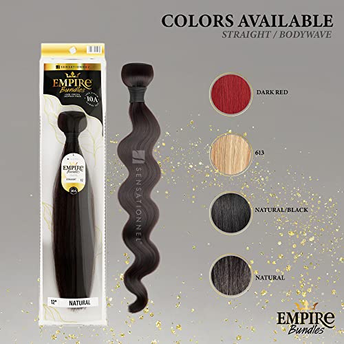 Sensationnel Empire Body Wave Hair Bundles - 12 Inch Natural Remy Virgin Hair