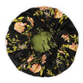 Wild Rose Mulberry Silk Bonnet for Sleeping - 19 Momme Double Layer, Non-Slip Hair Wrap for Curly Hair
