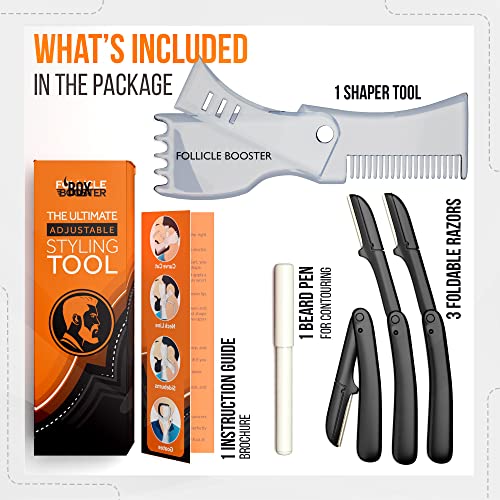 Beard Pencil Filler - DARK BROWN - and Complete Beard Shaper Kit