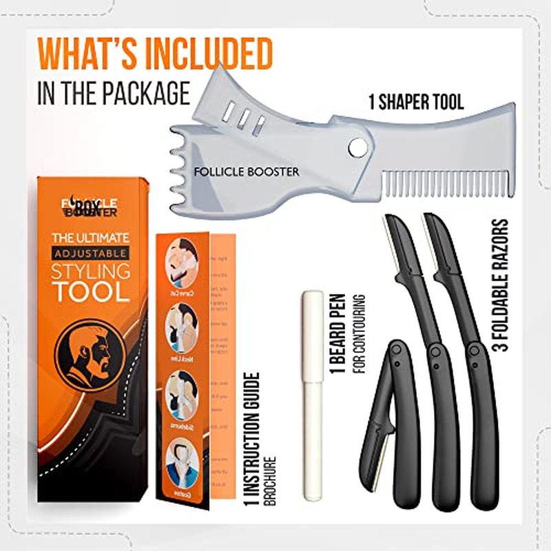 Beard Pencil Filler - BLACK - and Complete Beard Shaper Kit