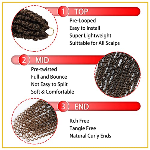 Nice One Pre-Twisted Passion Twist Crochet Hair 18 Inch - Pack of 8, T30