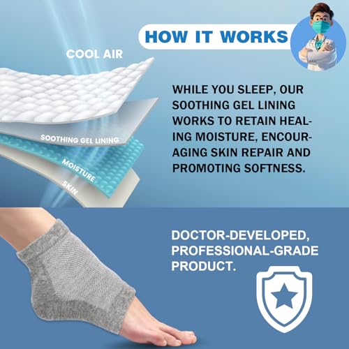 Moisturizing Toeless Heel Socks - Cracked Heel Repair, 6 Colors, 18 Pairs