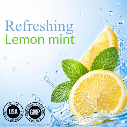Herbal Mouthwash Lemon Mint - Alcohol-Free, Hydrating Oral Solution for Bad Breath Relief - Scented Variation
