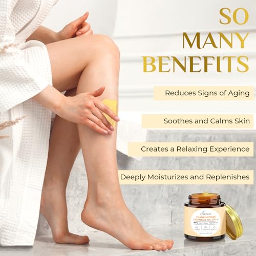 Frankincense Balm 4oz - Soothing Moisturizer with Myrrh & Natural Oils – Pack of 1