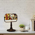 Lavish Home Tiffany Style Bankers Desk Lamp Multicolor Stained Glass Butterfly