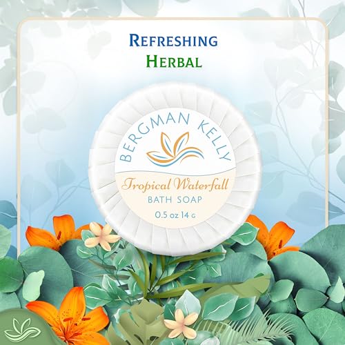 Bergman Kelly Hotel Soap Bars Bulk 0.5 oz Tropical Waterfall Scent Pack of 200