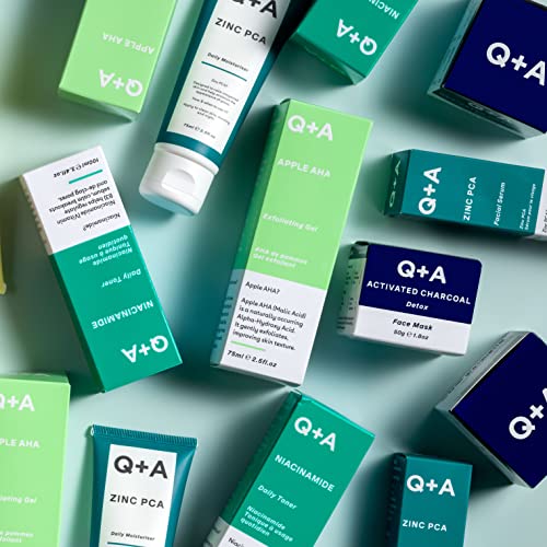 Q+A Zinc PCA Daily Moisturizer (75ml), Hydrating Moisturizer Face Cream for Oily and Blemish-Prone Skin, with Niacinamide and Ginseng, Oil Control and Pore Minimising, Fragrance Free Skincare