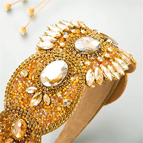 Women's Wide Rhinestone Headband - Green Hair Accessories for Women & Girls - Fashion & Elegant