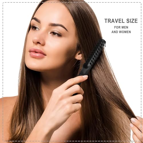 100 Pack Foldable Hair Combs Bulk with Double-Headed Teeth - Black, One Size