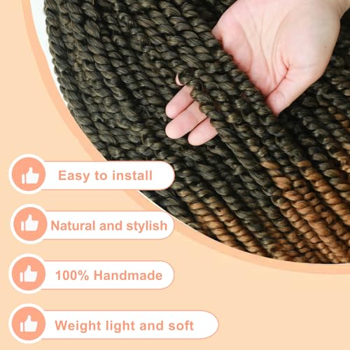8 Packs Passion Twist Hair 14 Inch Pre-twisted Crochet Braids T27 Variation
