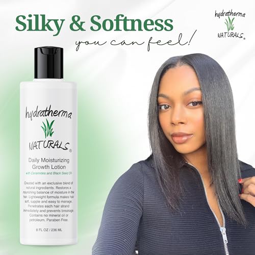 Hydratherma Naturals Daily Moisturizing Hair Lotion 8 oz. for Curly, Coily & Wavy Hair
