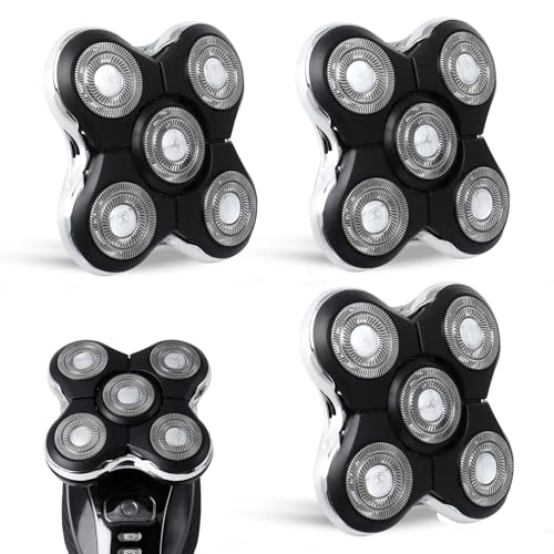 Gorlent 3 Pack Replacement Shaver Heads for Remington Balder Pro XR7000, Dual Track Smooth Close Shave