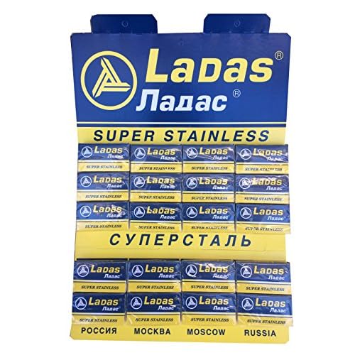 Ladas Super Stainless Double Edge Safety Razor Blades, 100 blades (20x5)