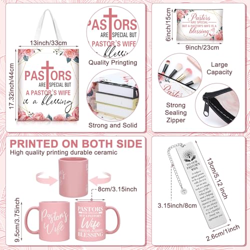Pastor's Wife Appreciation Gift Set Pink - 8 Piece Christian Gift Collection