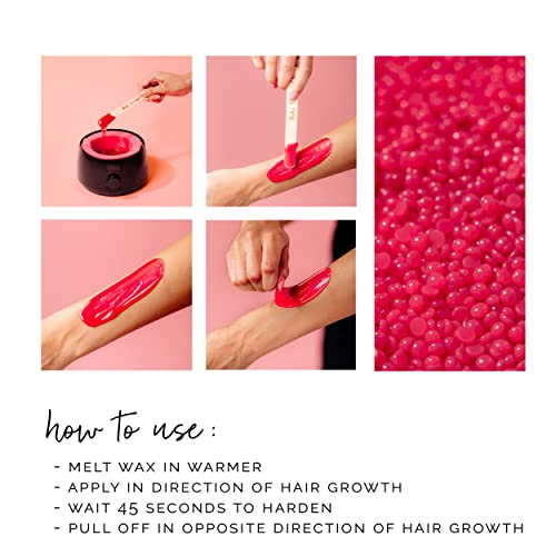 KoluaWax Wax Beads for Hair Removal - Dragon Fruit & Hibiscus, 16oz Pack of 2