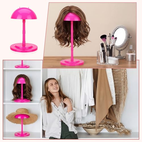 Shimeyao Rose Red Adjustable Wig & Hat Stand 8 Pack - Tidy Organizers