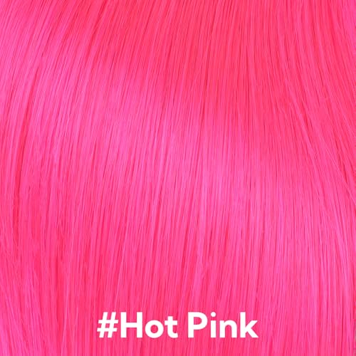 Hotbanana Pink Hair Extensions Tape in Hair 18 Inch 10pcs - C Hot Pink
