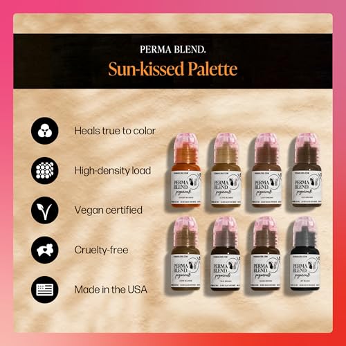 Perma Blend Light Brown Eyebrow Tattoo Ink Pigment - 1/2 oz Professional Microblading Supplies