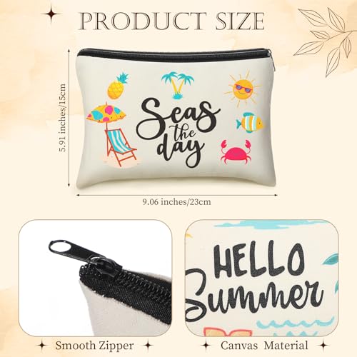 Summer Christmas Makeup Bag Set - 16 Pcs Bulk Cosmetic & Travel Bags
