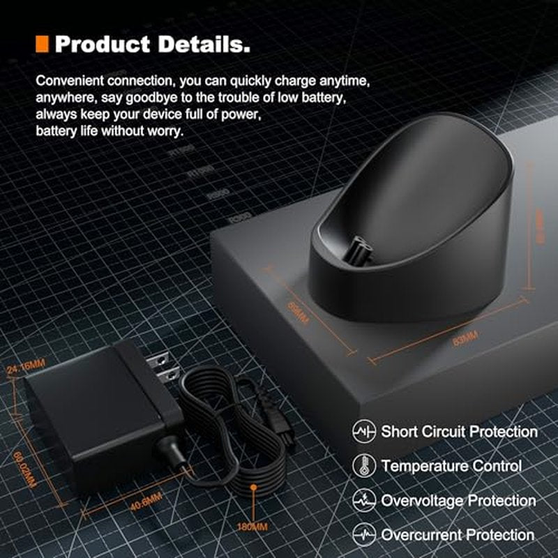 Lnauy Charger Charging Base Compatible with Remington Balder Pro Electric Razor Head XR7000A XR7000 Charging Cord, Compact and Delicate Charger Station Designed to Fast Charging Dock and Cord