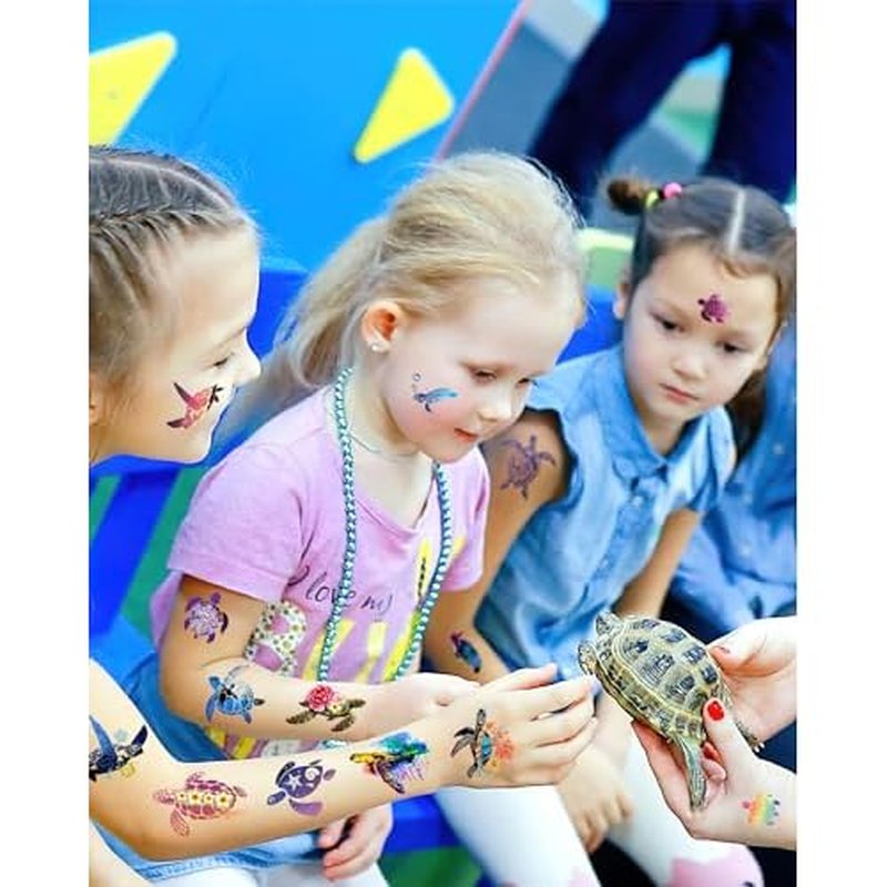 ANTING 180 Pieces Turtle Temporary Tattoos Turtle Themed Tattoos Stickers Party Decoration Supplies favors Body Art for Kids Adults