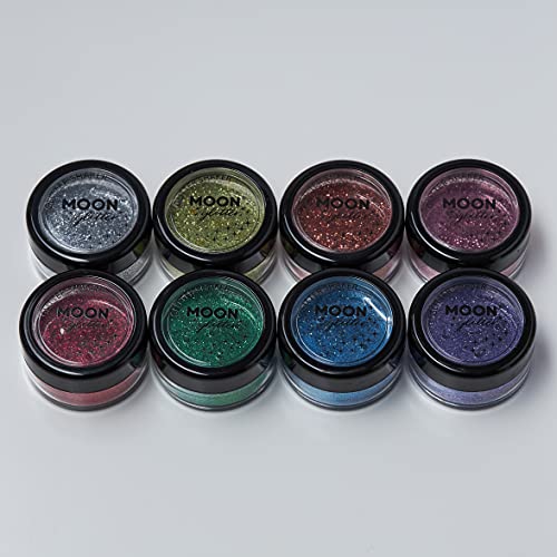 Moon Glitter Fine Glitter Shakers 100% Cosmetic Glitter for Face, Body, Nails, Hair and Lips - 0.17oz - Green
