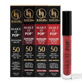 BLACK GIRL SUNSCREEN Make It Pop Sungloss & Sungloss Shades for Women - SPF 50 Tinted Sunscreen Lip Gloss, Sun Protection, Hydrating - 4 Pack (Clear Skyes, Cherry Noir, Red Wine, French Kiss)