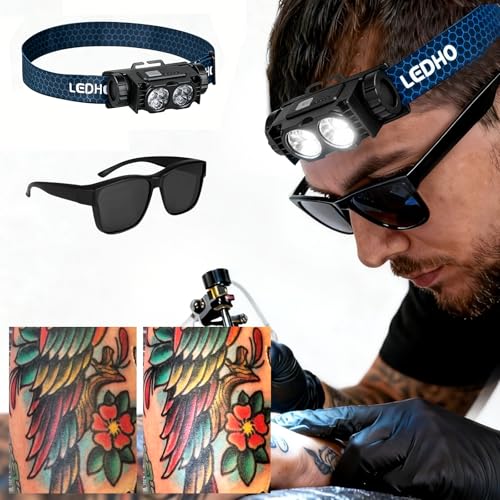 Tattoo Light Kit with Headlamp and Polarized Tattoo Glasses - Precise Tattooing
