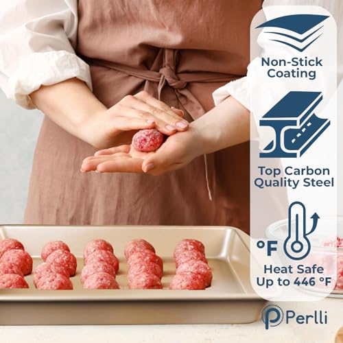 Perlli Blue 10-Piece Nonstick Bakeware Set with Cookie, Cake, Loaf & Pizza Pans