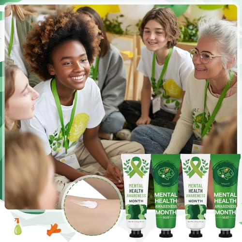 Loopeer 50 Pcs Mental Health Awareness Hand Cream Gift Set Bulk Mental Health Awareness Month Items Travel Size Hand Lotion Gifts for Women Men Public Charity Events Favor