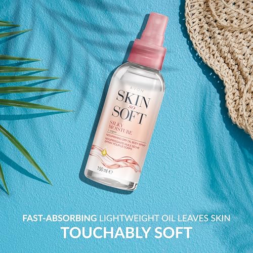 AVON Skin So Soft Argan Dry Oil Body Spray 150ml | Hydrating, Quick-Absorb