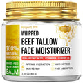 Beef Tallow for Face and Skin - Grass Fed Tallow and Honey Balm, Face Moisturizer with Liposomal Hyaluronic Acid - Day and Night Cream for Dry Sensitive Skin, Glass Jar 2.25 oz