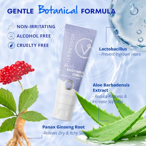 VG VOGCREST After Shave for Women: Post-Shave Soothing Serum for Face Legs Bikini Arms to Reduce Redness