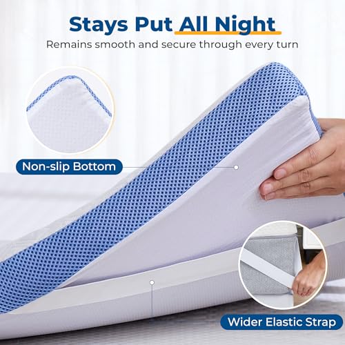 Twin XL Gel Memory Foam Mattress Topper 3 Inch Cooling Support with Washable Bamboo Cover