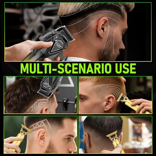 LQT Yellow Cordless Hair & Beard Trimmer Set for Men - Barber-Grade, Low Noise, USB Charging